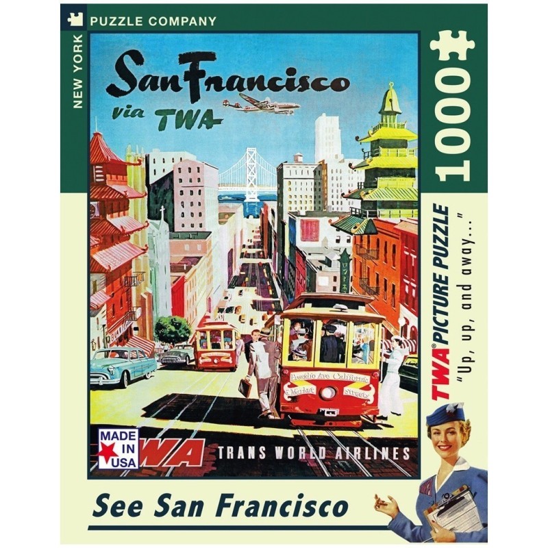 Puzzle New York Puzzle Company - American Airlines : San Fransisco - 1000 Pièces Puzzle New York Puzzle Company - American Airlines : San Fransisco - 1000 Pièces