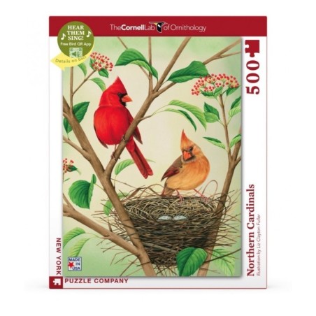 Puzzle New York Puzzle Company - Cornell Lab : Northen Cardinals - 500 Pièces