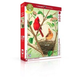 Puzzle New York Puzzle Company - Cornell Lab : Northen Cardinals - 500 Pièces