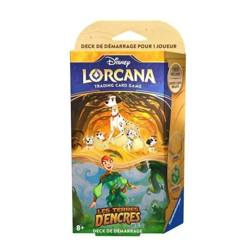 Deck de Démarrage Disney Lorcana : Les Terres d'Encre : Pongo/Peter Pan Deck de Démarrage Disney Lorcana : Les Terres d'Encre : Pongo/Peter Pan