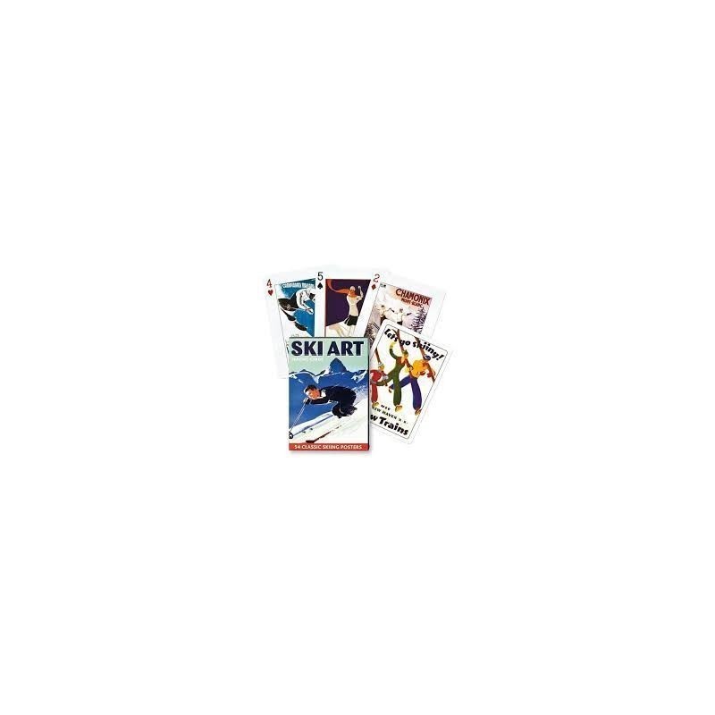 Jeu 54 cartes illustrés Piatnik - Ski Art Jeu 54 cartes illustrés Piatnik - Ski Art
