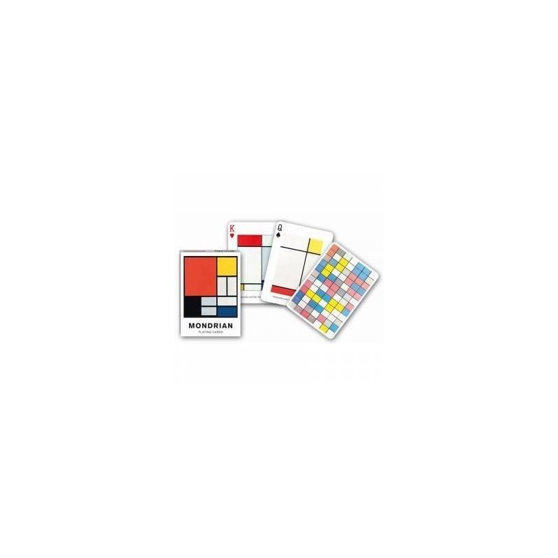 Jeu 54 cartes illustrés Piatnik - Mondrian Jeu 54 cartes illustrés Piatnik - Mondrian