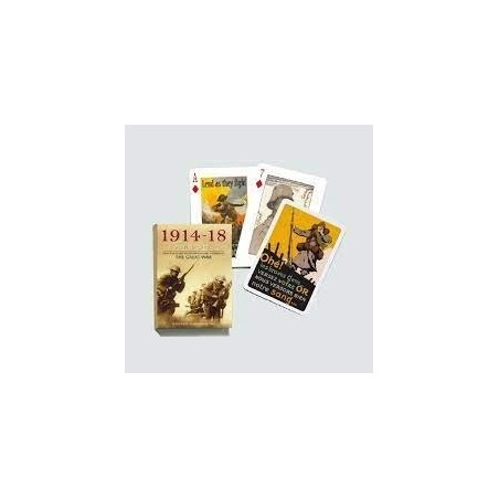 Jeu 54 cartes illustrés Piatnik - The Great War 1914 - 1918