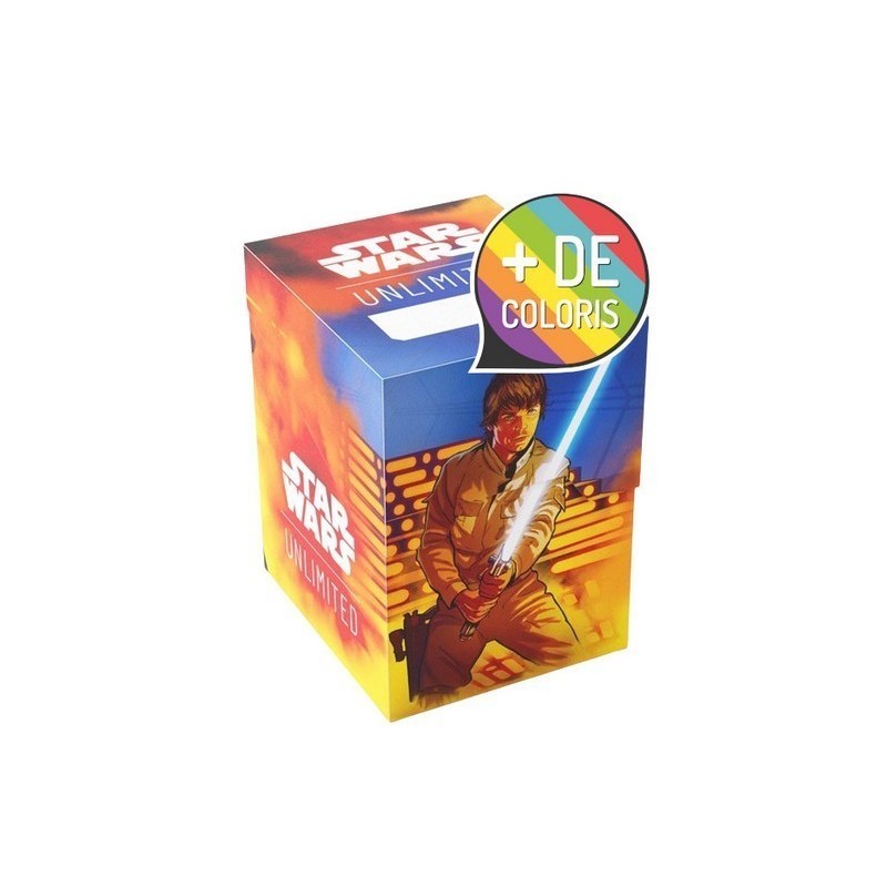 Deck Box Boite de Rangement Gamegenic Illustrée Star Wars Unlimited : Soft Crate Luke Skywalker