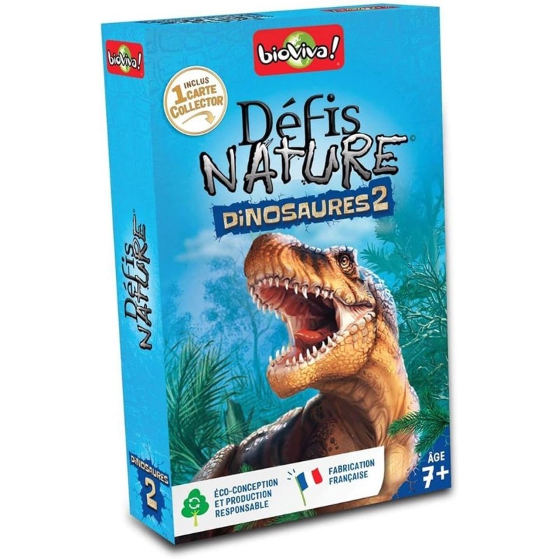 Jeux de société - Défis Nature - Dinosaures 2 Bleu Jeux de société - Défis Nature - Dinosaures 2 Bleu