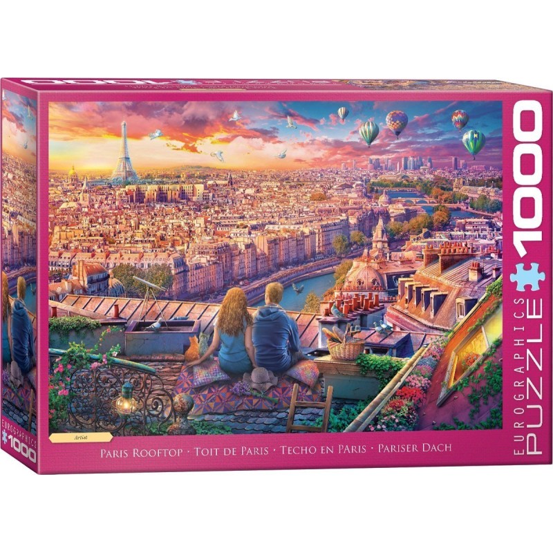 Puzzle Eurographics - Toit de Paris - 1000 Pièces Puzzle Eurographics - Toit de Paris - 1000 Pièces