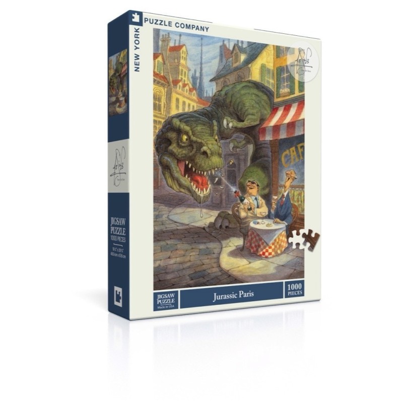 Puzzle New York Puzzle Company - Peter de Sève : Jurassic Paris - 1000 Pièces Puzzle New York Puzzle Company - Peter de Sève : Jurassic Paris - 1000 Pièces