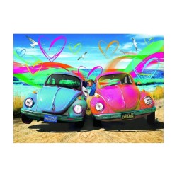 Puzzle Eurographics - P. Greenfiel : VW Beetle Love - 1000 Pièces