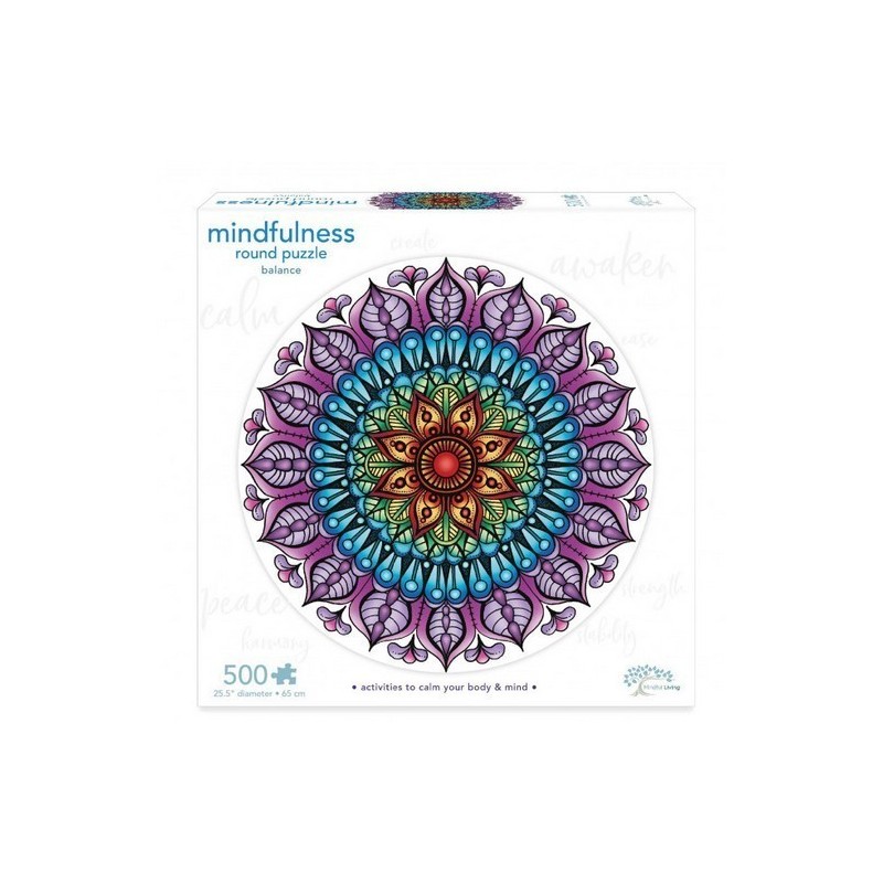 Puzzle Mindfulness Round Puzzle : Balance - 500 Pièces Puzzle Mindfulness Round Puzzle : Balance - 500 Pièces