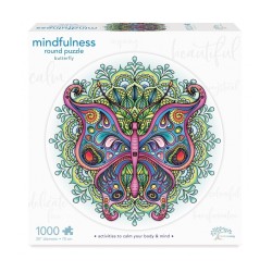 Puzzle Mindfulness Round Puzzle : Butterfly - 1000 Pièces