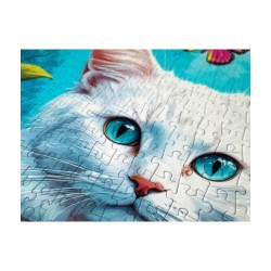 Puzzle Enjoy Puzzle : White Cat - 1000 Pièces