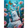 Puzzle Enjoy Puzzle : White Cat - 1000 Pièces