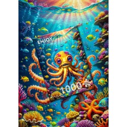 Puzzle Enjoy Puzzle : Cute Octopus - 1000 Pièces