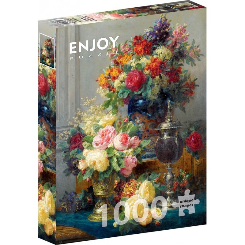 Puzzle Enjoy Puzzle : Jean Robie Baptiste - Spring Flowers with Chalices - 1000 Pièces Puzzle Enjoy Puzzle : Jean Robie Baptiste - Spring Flowers with Chalices - 1000 Pièces