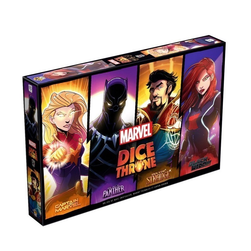 Jeux de société - Dice Throne Marvel : Captain Marvel vs Black Panther vs Dr Strange vs Black Widow Jeux de société - Dice Throne Marvel : Captain Marvel vs Black Panther vs Dr Strange vs Black Widow