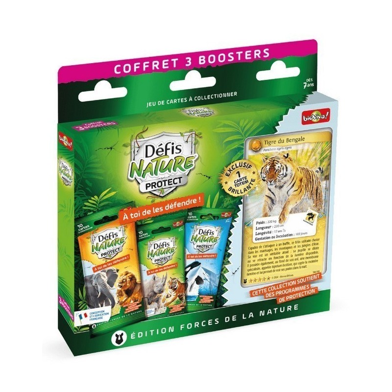 Coffret 3 Boosters Défis Nature Protect - Édition Forces de la Nature Coffret 3 Boosters Défis Nature Protect - Édition Forces de la Nature