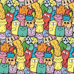 Sac Tapis Large : Cats colors - Jusqu'à 93 cm d'un côté
