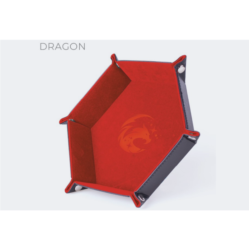 Piste de Dés - Dragon Flamboyant - Cuir et Velours - Rouge Piste de Dés - Dragon Flamboyant - Cuir et Velours - Rouge