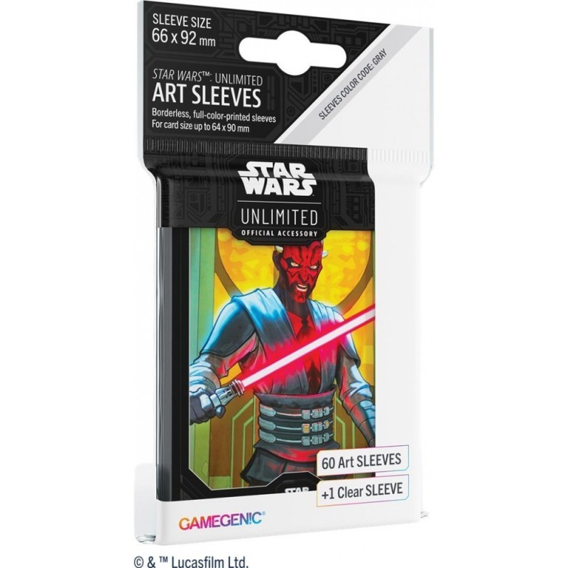 Protège-cartes Gamegenic Illustré Star Wars Unlimited : Darth Maul Protège-cartes Gamegenic Illustré Star Wars Unlimited : Darth Maul