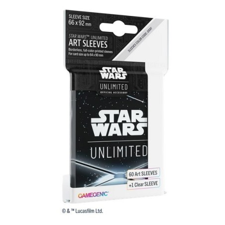 Protège-cartes Gamegenic Illustré Star Wars Unlimited : Card Back Black