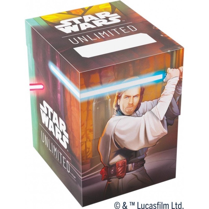 Deck Box Boite de Rangement Gamegenic Illustrée Star Wars Unlimited : Soft Crate Obi-Wan/Darth Maul