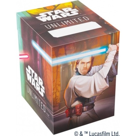 Deck Box Boite de Rangement Gamegenic Illustrée Star Wars Unlimited : Soft Crate Obi-Wan/Darth Maul