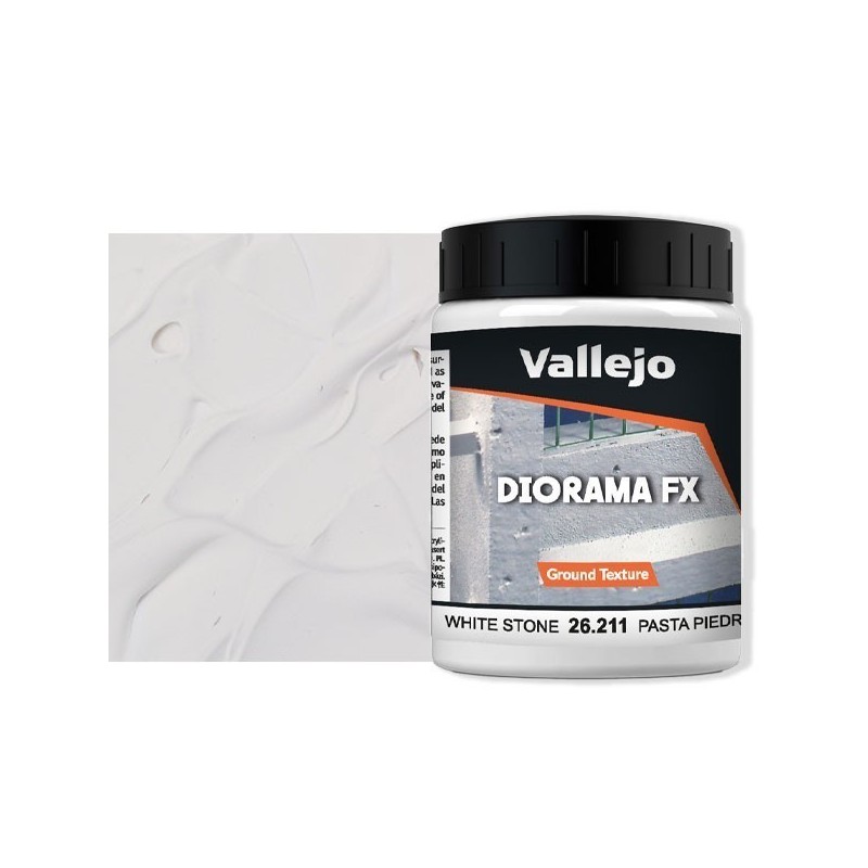 Diorama FX Vallejo Ground Texture : Pierre artificielle Blanche – White Stone Paste Diorama FX Vallejo Ground Texture : Pierre artificielle Blanche – White Stone Paste