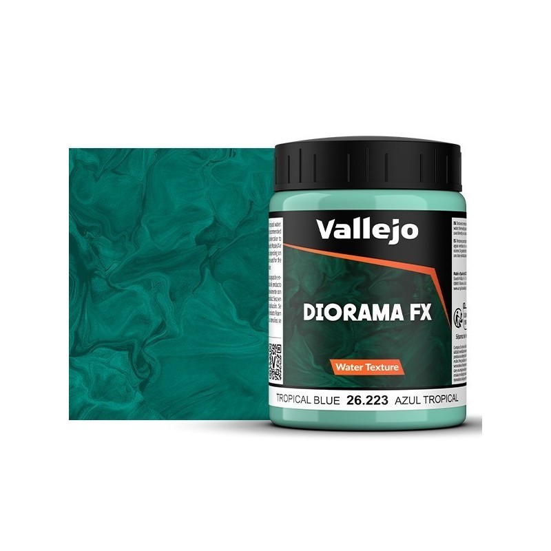 Diorama FX Vallejo Water Texture : Eau Bleue Tropicale – Tropical Blue Diorama FX Vallejo Water Texture : Eau Bleue Tropicale – Tropical Blue