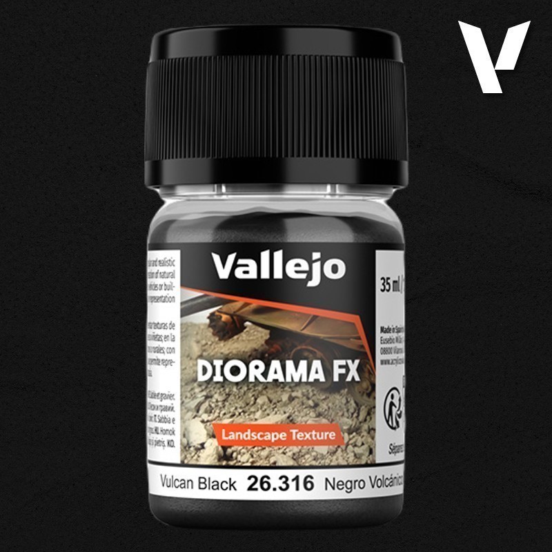 Diorama FX Vallejo Earth Texture : Vulcan Black – Noir Volcan (2-5mm) Diorama FX Vallejo Earth Texture : Vulcan Black – Noir Volcan (2-5mm)