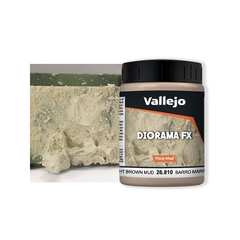 Diorama FX Vallejo Thick Mud : Boue épaisse Brun clair – Light Brown Thick Mud Diorama FX Vallejo Thick Mud : Boue épaisse Brun clair – Light Brown Thick Mud