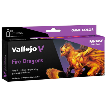 Peinture Vallejo Game Color Set - Fantasy color : Fire Dragons