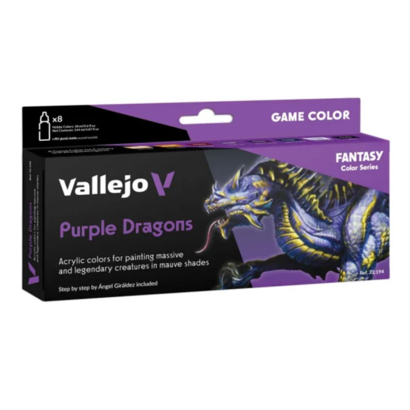 Peinture Vallejo Game Color Set - Fantasy color : Purple Dragons Peinture Vallejo Game Color Set - Fantasy color : Purple Dragons