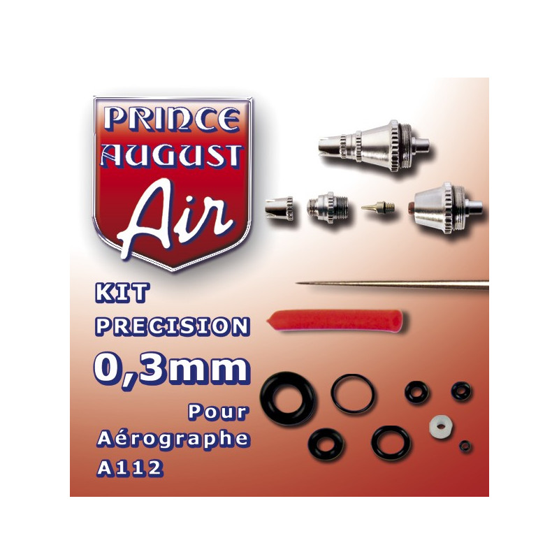 Prince August - Kit de précision 0.3mm pour aérographe A112 Prince August - Kit de précision 0.3mm pour aérographe A112