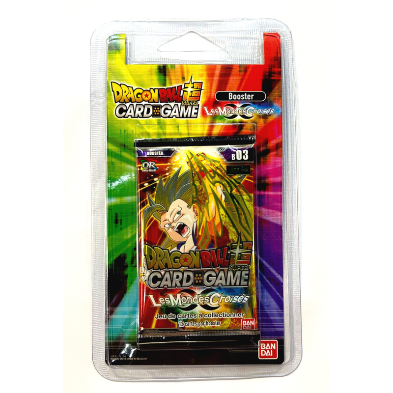 Booster Blister Dragon Ball Super Card Game - Serie 03 - B03 - Les Mondes Croisés Booster Blister Dragon Ball Super Card Game - Serie 03 - B03 - Les Mondes Croisés