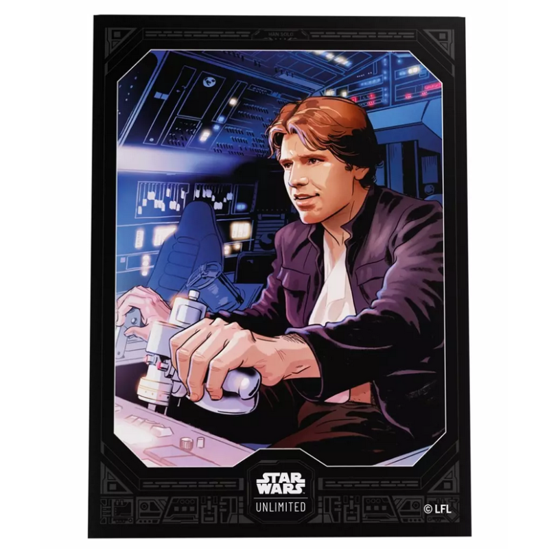 Protège-cartes Gamegenic Illustré Star Wars Unlimited - Passage en Vitesse Lumière : Han solo Protège-cartes Gamegenic Illustré Star Wars Unlimited - Passage en Vitesse Lumière : Han solo