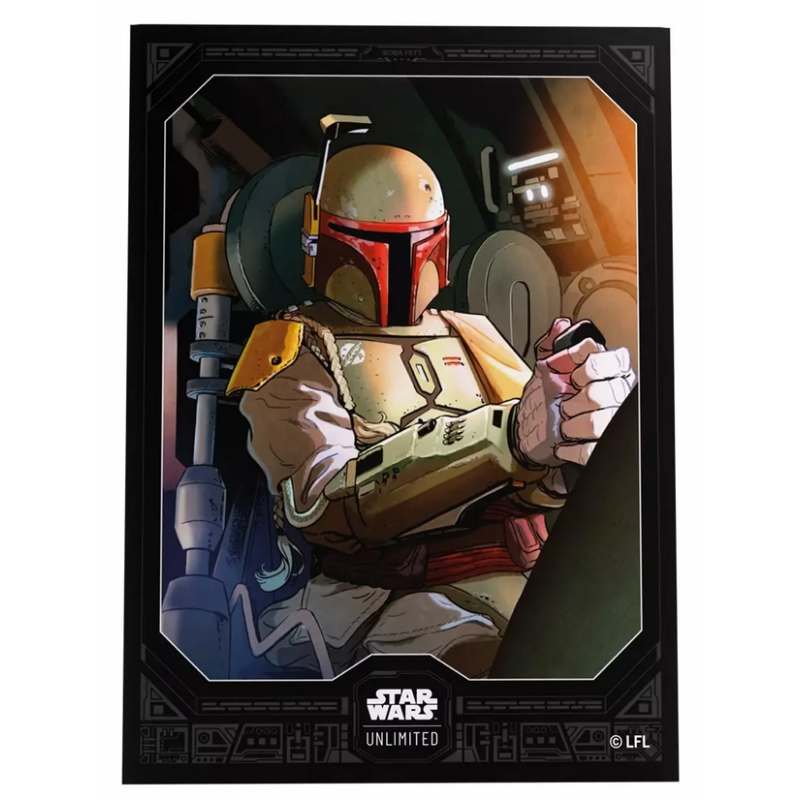 Protège-cartes Gamegenic Illustré Star Wars Unlimited - Passage en Vitesse Lumière : Boba Fett Protège-cartes Gamegenic Illustré Star Wars Unlimited - Passage en Vitesse Lumière : Boba Fett