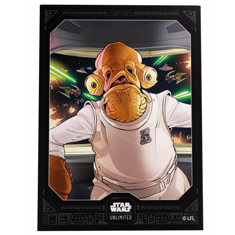 Protège-cartes Gamegenic Illustré Star Wars Unlimited - Passage en Vitesse Lumière : Admiral Ackbar Protège-cartes Gamegenic Illustré Star Wars Unlimited - Passage en Vitesse Lumière : Admiral Ackbar