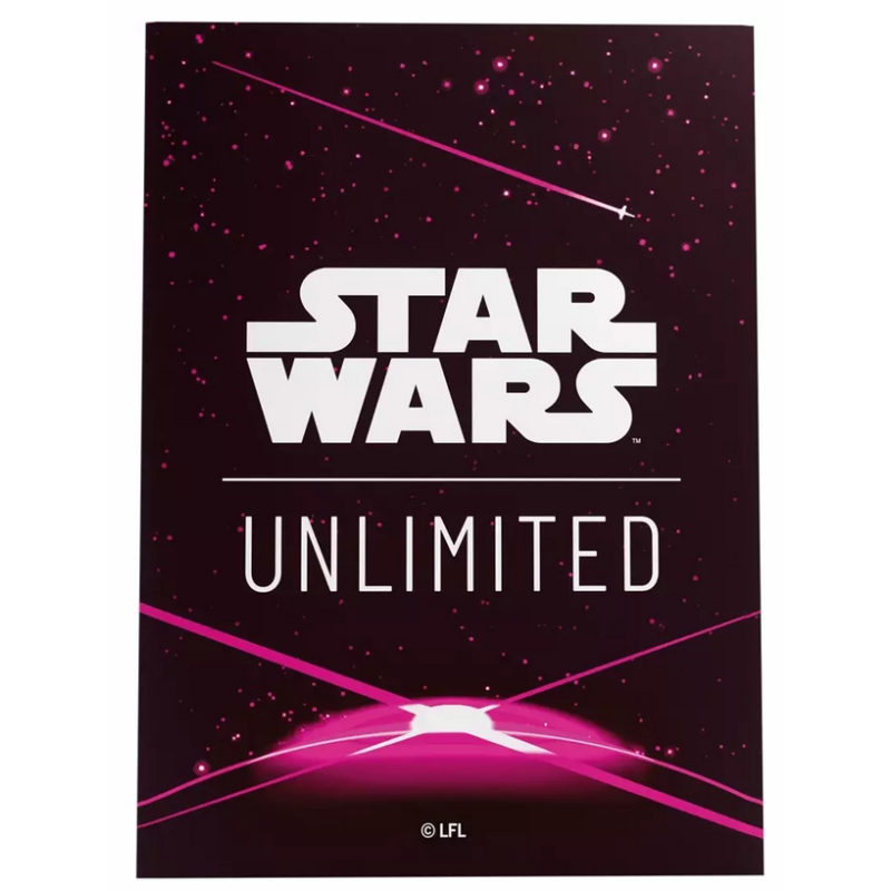 Protège-cartes Gamegenic Illustré Star Wars Unlimited - Passage en Vitesse Lumière : Card Back Magenta Protège-cartes Gamegenic Illustré Star Wars Unlimited - Passage en Vitesse Lumière : Card Back Magenta