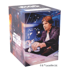 Deck Box Boite de Rangement Gamegenic Illustrée Star Wars Unlimited : Soft Crate : Han Solo/Millenium Falcon