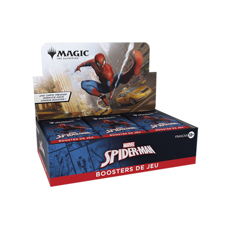 PROCHAINEMENT : MTG - Boite de Booster de Jeu Magic : Marvel's Spider-Man - Boîte Complète PROCHAINEMENT : MTG - Boite de Booster de Jeu Magic : Marvel's Spider-Man - Boîte Complète