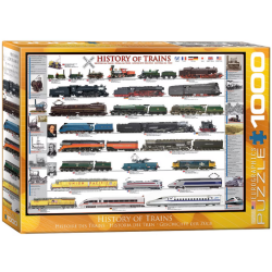 Puzzle Eurographics :  Histoire des trains - 1000 Pièces
