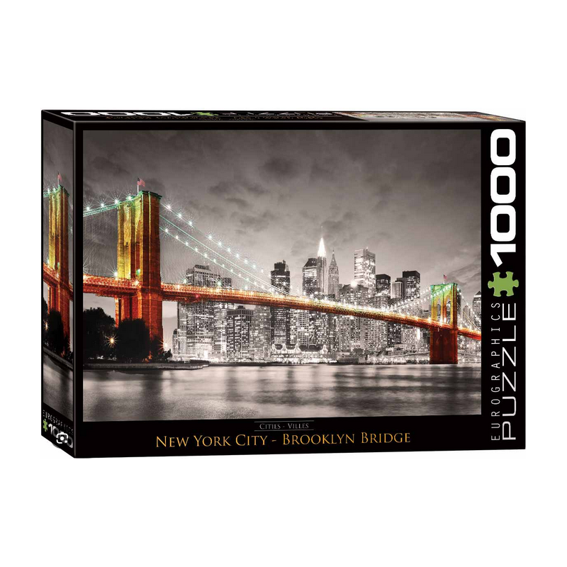 Puzzle Eurographics : New York City Brooklyn Bridge - 1000 Pièces Puzzle Eurographics : New York City Brooklyn Bridge - 1000 Pièces