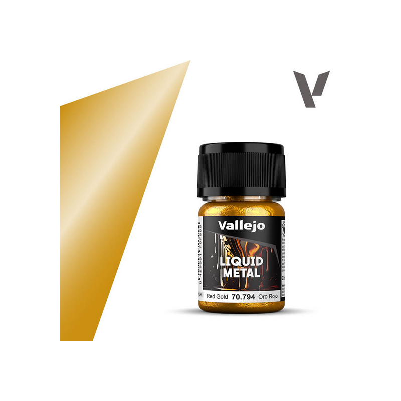 Peinture Vallejo Liquid Metal : Red Gold - Oro Rojo