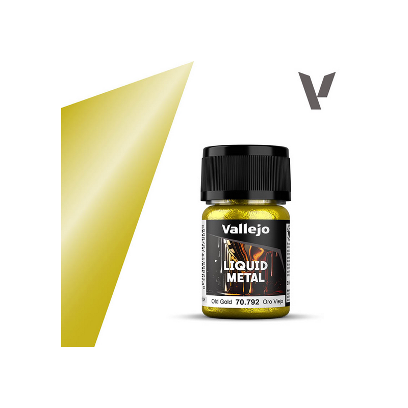 Peinture Vallejo Liquid Metal : Old Gold - Oro Viejo