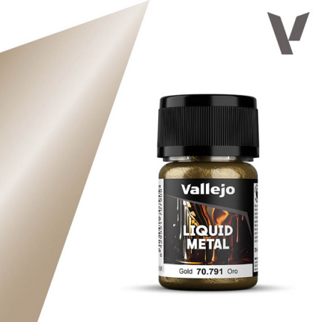 Peinture Vallejo Liquid Metal : Gold - Oro