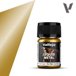 Peinture Vallejo Liquid Metal : Rich Gold - Oro Rico