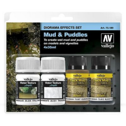 Diorama Effects Set Vallejo : Boue & Flaques set - Mud & Puddles set
