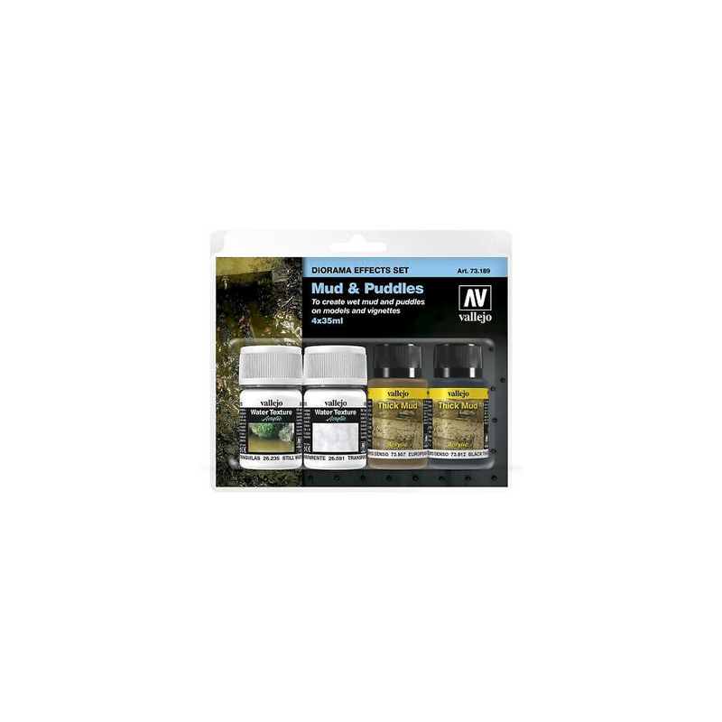 Diorama Effects Set Vallejo : Boue & Flaques set - Mud & Puddles set Diorama Effects Set Vallejo : Boue & Flaques set - Mud & Puddles set