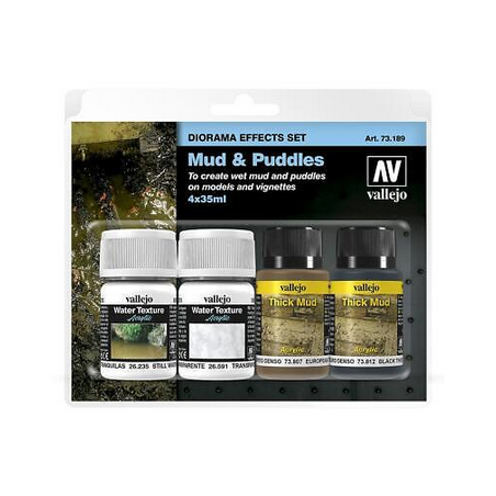 Diorama Effects Set Vallejo : Boue & Flaques set - Mud & Puddles set