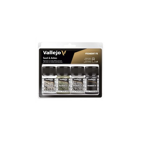 Diorama Effects Set Vallejo : Suie & Cendres set - Soot & Ashes set